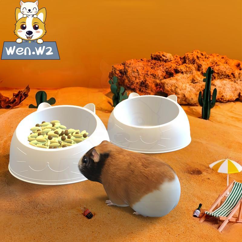 wen.W2 🐹 ชามเล็กกันกระเด็น สำหรับน้องหนู กระต่าย แฮมสเตอร์ ชามใส่อาหารแห้ง ป้องกันหกเลอะ  🍚