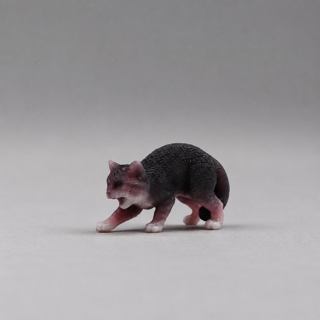 รายละเอียดทาสีเรซิ่น Feline Figurine Collection Miniature Feline รุ่นสมจริง