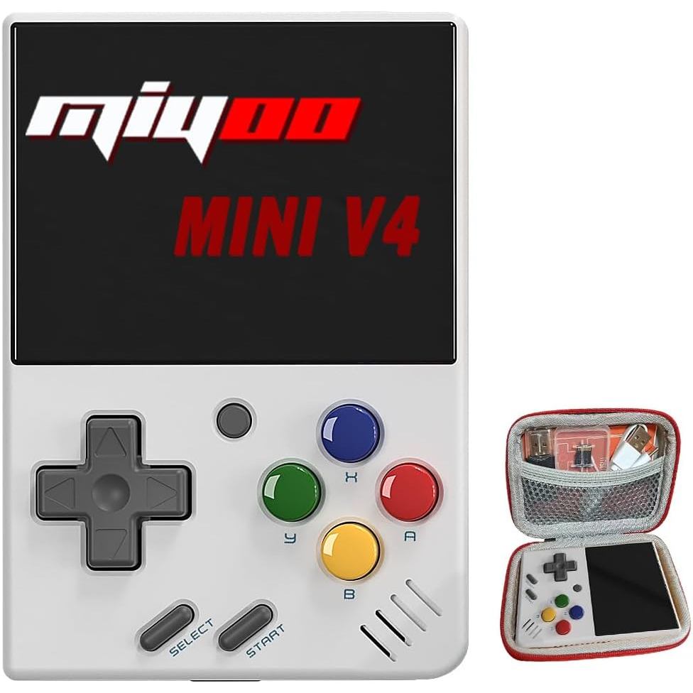Miyoo Mini V4 Retro Game Conselo, แบบพกพามือถือเกม Conselo พร้อมกล่องเก็บ 2.8 หน้าจอ HD 2000mah แบตเ