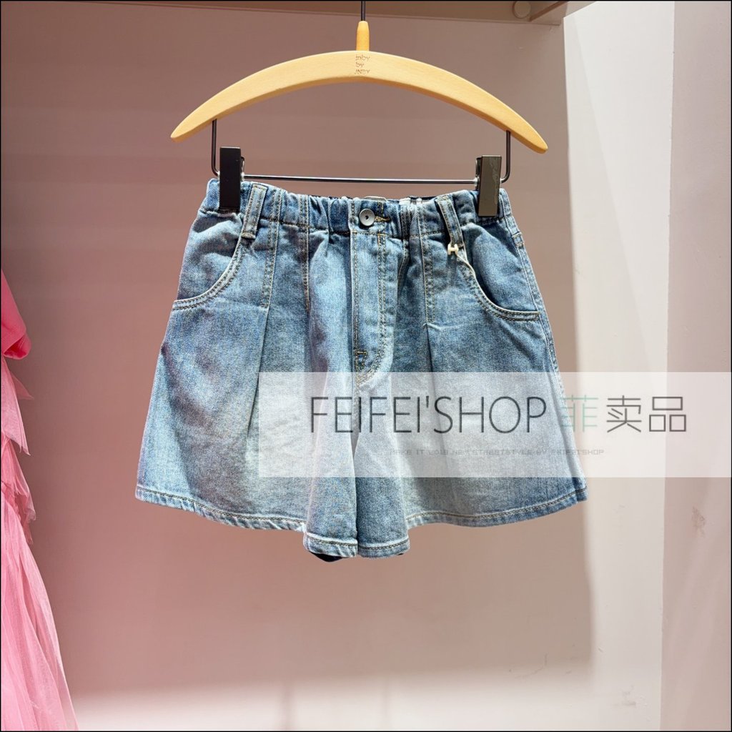 Jnby by jnby ลด 40% ฤดูใบไม้ผลิฤดูร้อน Jiangnan ผ้าเด็กเสื้อผ้าเด็กกางเกงขาสั้นผ้ายีนส์แท้ 1P5E10180