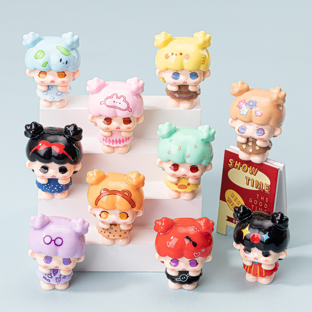 10 ชิ้น Naughty Girl น่ารัก 3D เรซิ่น Charms สําหรับ DIY (9-389)