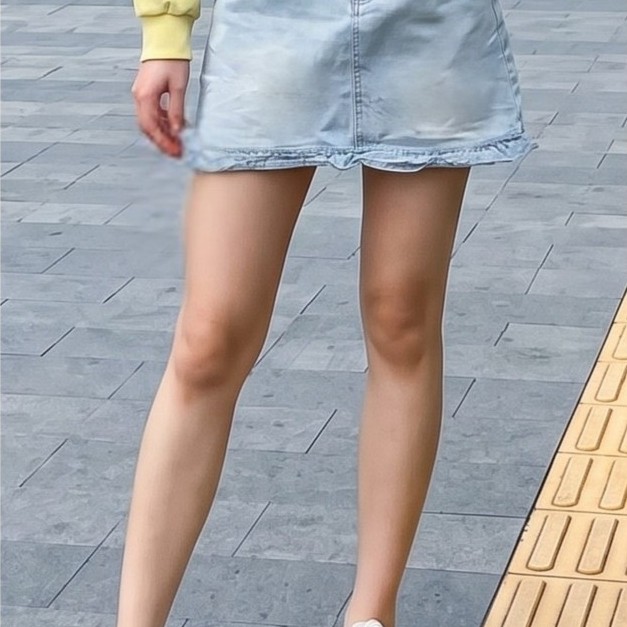 JR NRC Ruffles Pocket Light Denim Mini Skort