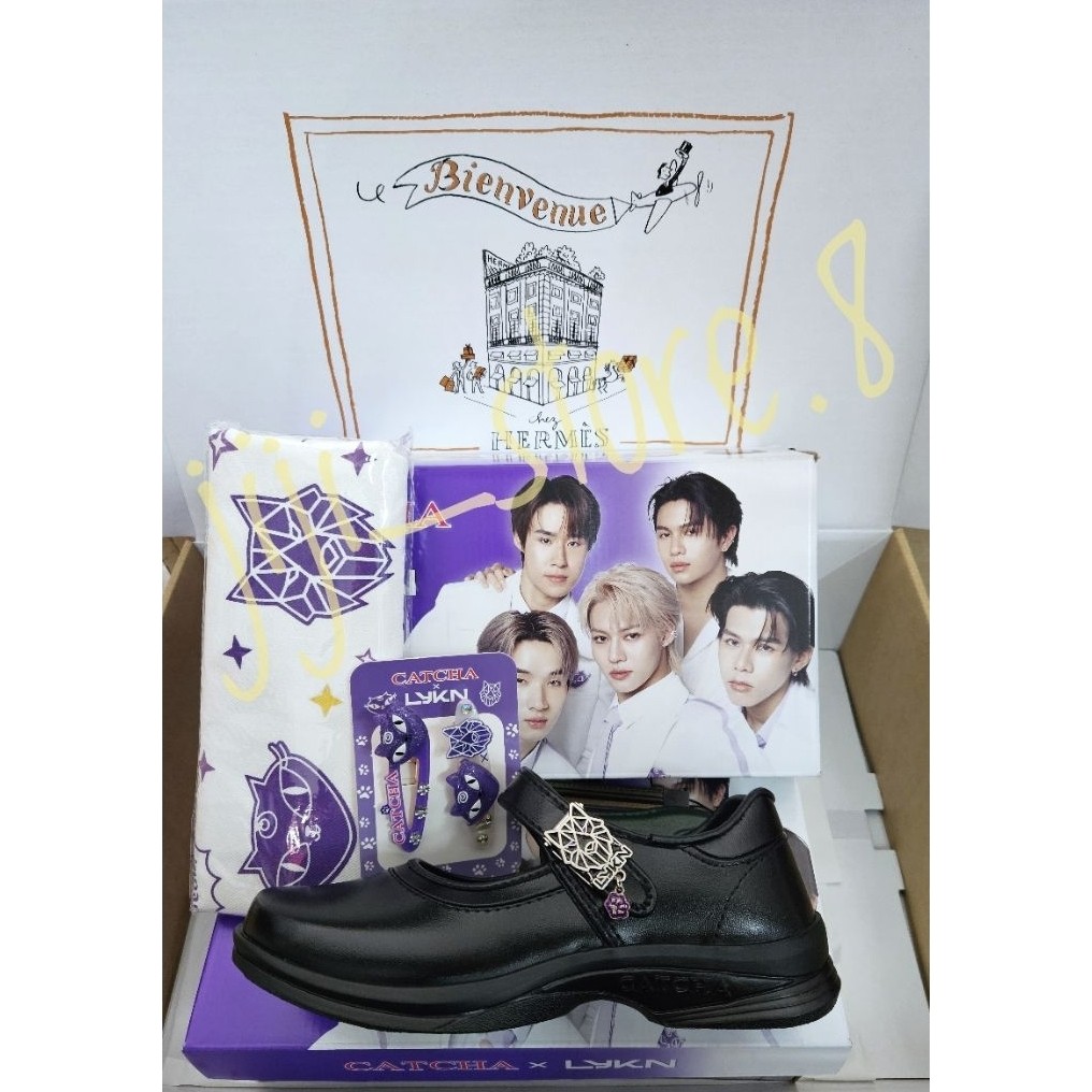 💜Catcha x Lykn💜 (พร้อมส่ง) ( มีของแถม)รองเท้าหนังเรียนหญิงสีดำ Size 37-42❌️ไม่รับเปลี่ยนรับคืนค่ะ❌️
