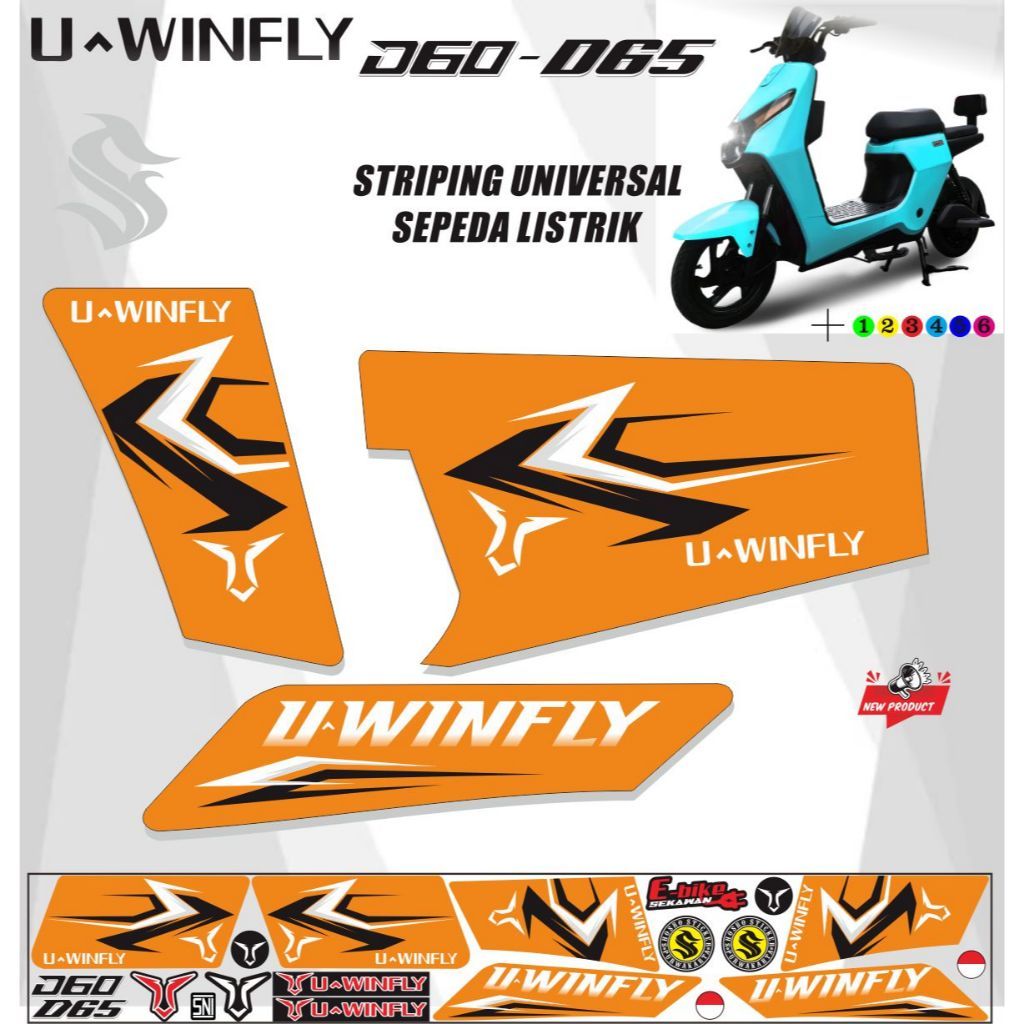 U-WINFLY D60-D65 ELECTRIC BIKE VARIATION STICKER