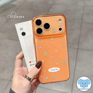 เหมาะสำหรับ IPhone 17 15 air 14 16 13 12 11 Pro Max 14 16 15 Plus เคสคอร์นิง ตุ๊กตหมีดอกไม้ น่ารัก สไตล์ฮิต