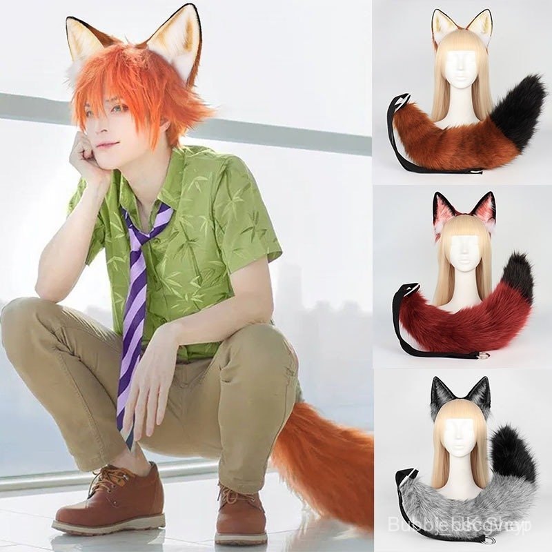 Zootopia cosplay ที่คาดศีรษะ แต่งหูแมว แต่งหูสุนัขจิ้งจอก แฮนด์เมด สไตล์โลลิต้า อุปกรณ์เสริม สําหรับแต่งคอสเพลย์