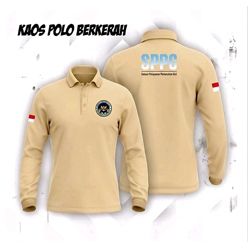เสื้อโปโลแขนยาวโลโก้ Bgn + Front & Back Sppg / เสื้อคอปกยูนิฟอร์ม