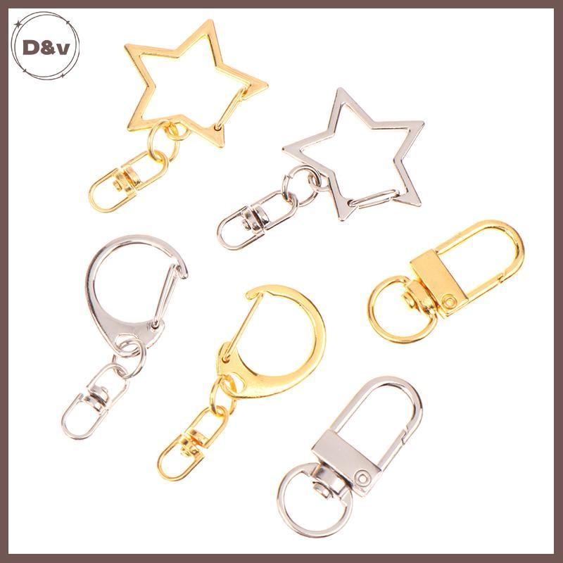FRAG 10 ชิ้น Star Pentagram D-รูป Key Chain แหวนพวงกุญแจกุ้งก้ามกราม Clasp ผลการค้นหาพวงกุญแจ