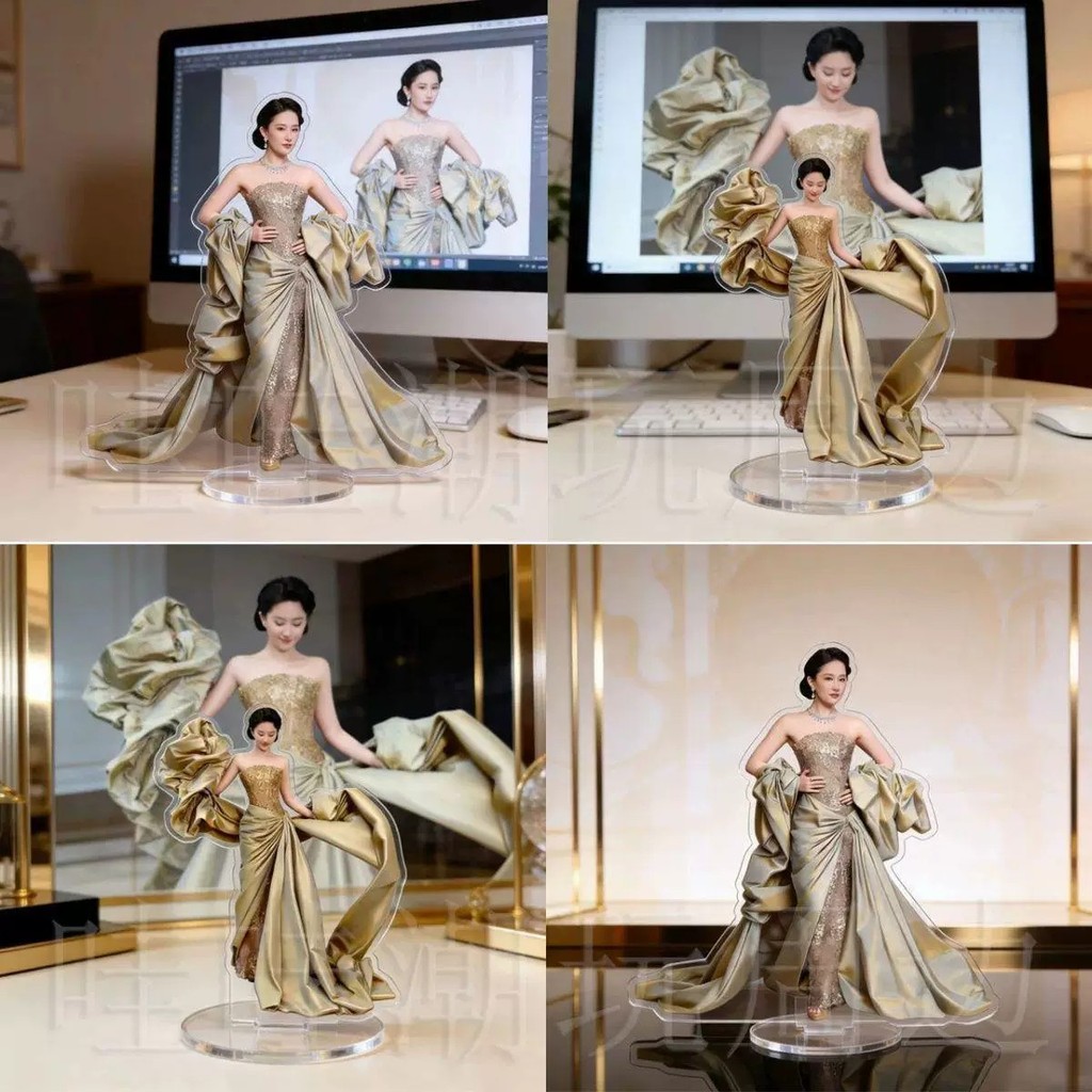 Liu Yifei แฟชั่นกิจกรรมรายสัปดาห์โฮมเมด High-value ขาตั้งอะคริลิค Liu Yifei อุปกรณ์ต่อพ่วง Pure Desi