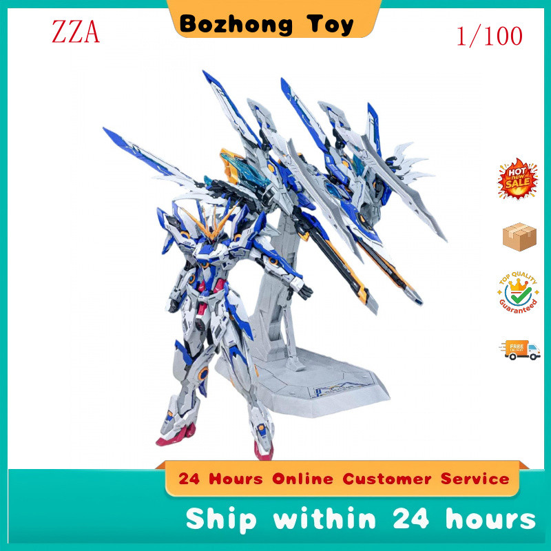 0957 คลังสินค้าพร้อม ZZA Blue Flame 1/100 Mecha รุ่น Blue Flame พร้อม Skeleton Mecha Assembly รุ่นขอ