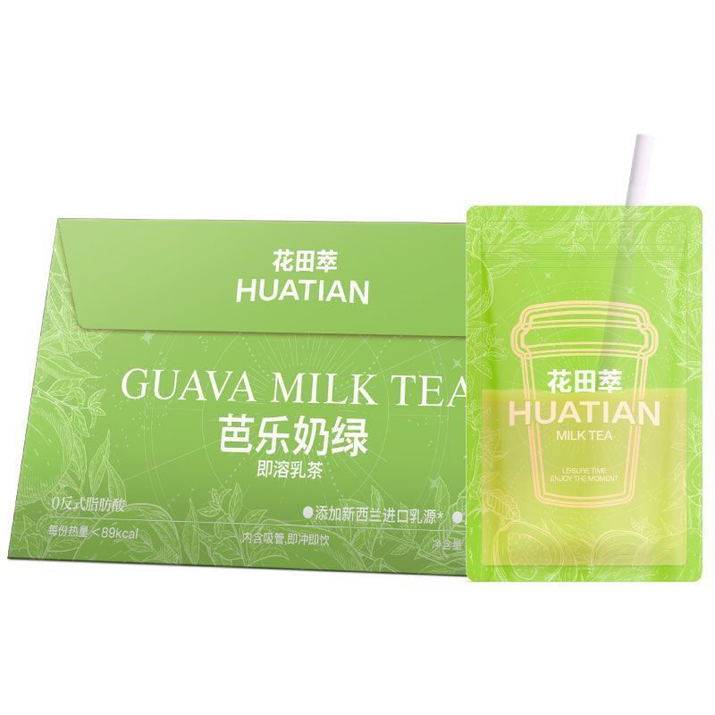 [CHALATTE COFFEE] Huatiancui Guava Milk Green 140g/ถุงของขวัญนําเข้าแหล่งนมชาผลไม้บรรจุภัณฑ์อิสระ 6.