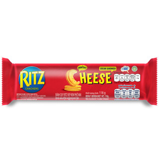 ริทซ์แซนวิชแครกเกอร์ รสชีส 118กรัม Ritz Sandwich Crackers Cheese 118g. [หมายเลขบาร์โค้ด 4893049120008 ]