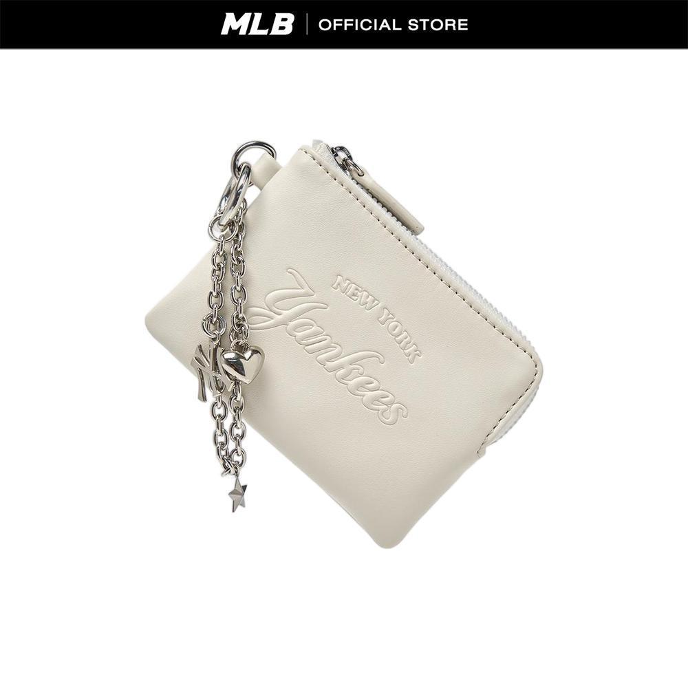 MLB พวงกุญแจ ยูนิเซ็กซ์ Basic Card Pouch Keyring รุ่น 3APOC016N 50IVS สีขาวงาช้าง