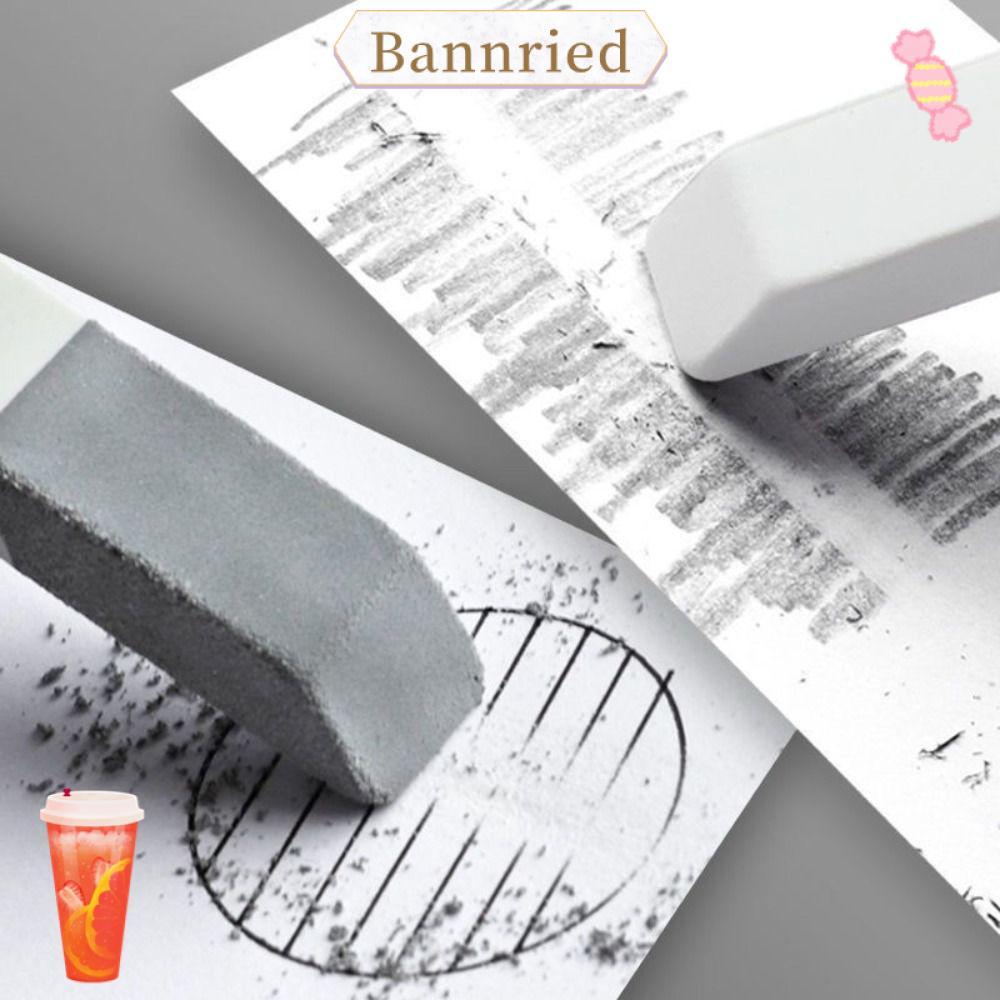 BANNRIEDSG ยางลบฝ้า 1 ชิ้น, ยางลบทรายของขวัญนักเรียนแบบใช้คู่, ยางลบปากกาไร้ร่องรอยเคลือบด้านอเนกประสงค์เครื่องเขียนสร้างสรรค์
