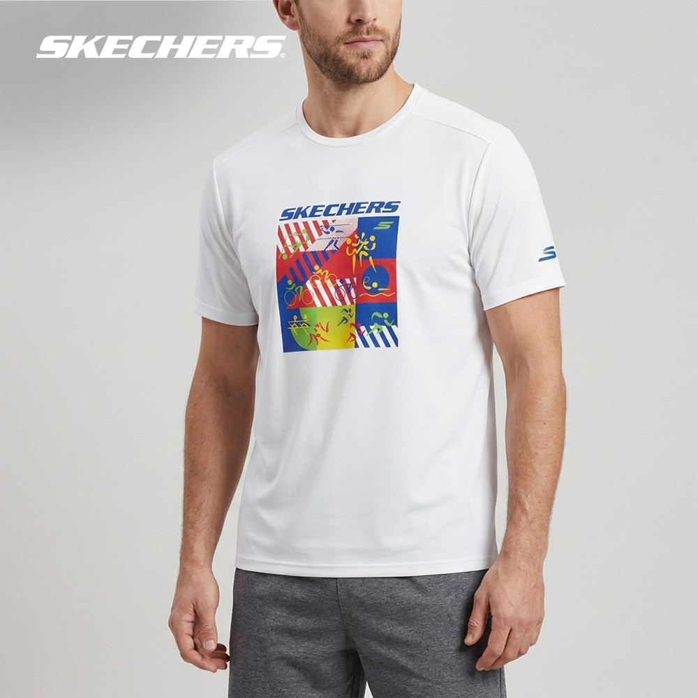 Skechers สเก็ตเชอร์ส เสื้อยืดแขนสั้นยูนิเซ็กส์ Unisex Sea Games Short Sleeve Tee - SP425U562-0019