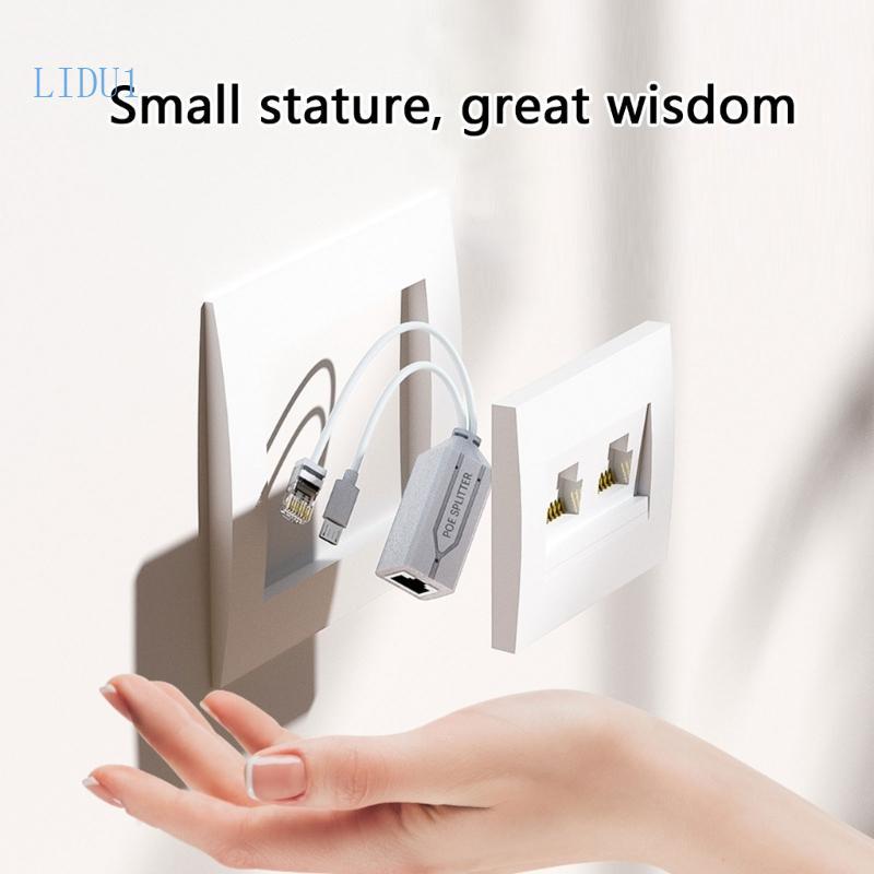 LIDU1 IEEE802 3af at Poe Splitter 40V ถึง 5V สําหรับกล้องรักษาความปลอดภัยพร้อมการส่งข้อมูลวงจรสั้นป้