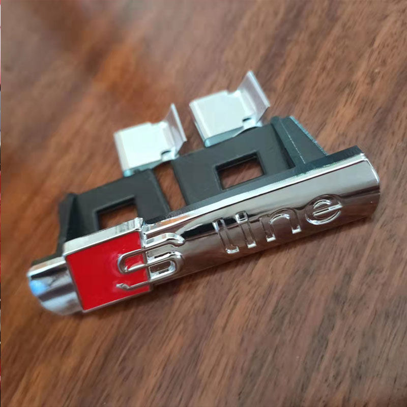 China Net Label Audi Metal Alloy sline เหมาะสําหรับ A4L A6L A1 A3 Q5 A5 รถดัดแปลงป้ายรถ