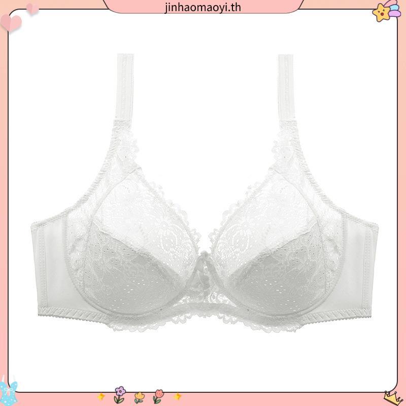 Parifairy ดอกไม้ลูกไม้ Bra สําหรับผู้หญิง Plus ขนาด Bra ลวดไม่มีโฟม Full Cup ชุดชั้นใน 38D 38E 40D 4