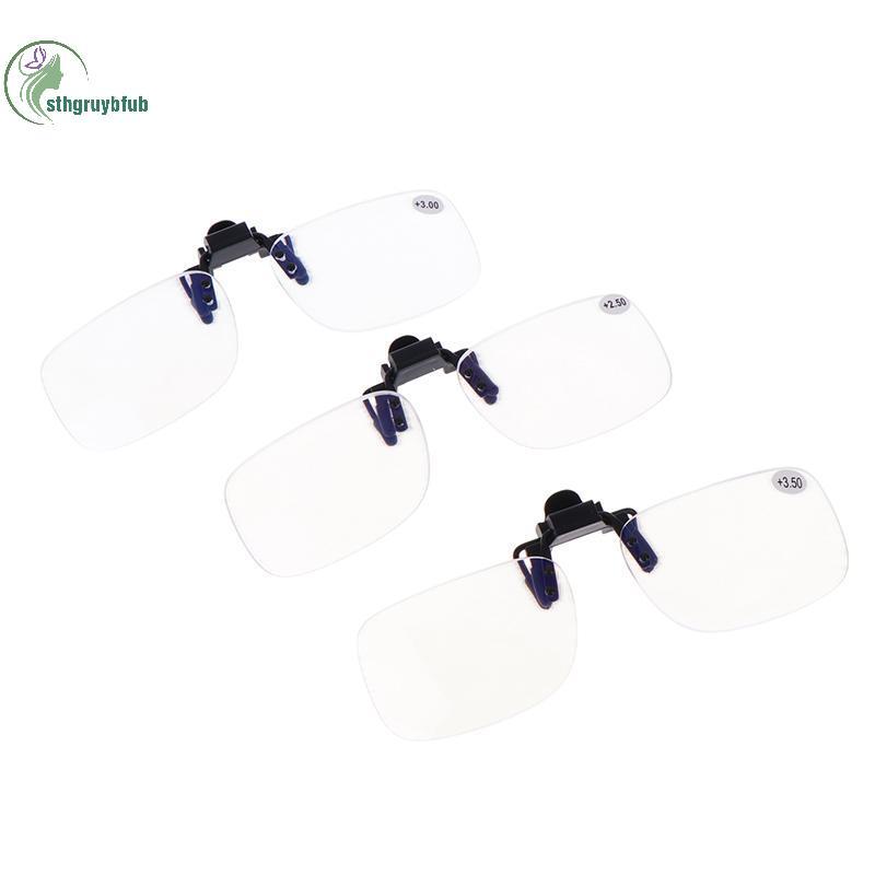 STHB Ultra Light Clip On Presbyopic แว่นขยายเลนส์ 1.5x–3.0x สําหรับยืดหยุ่น Day Night อ่าน TH