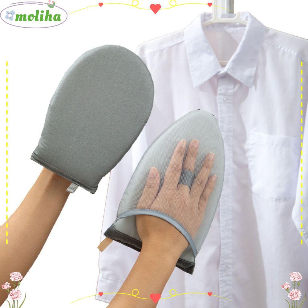 MOLIHA ที่รองรีดมือถือทนความร้อนถุงมือ Pad สําหรับเสื้อผ้าเสื้อผ้า Steamer