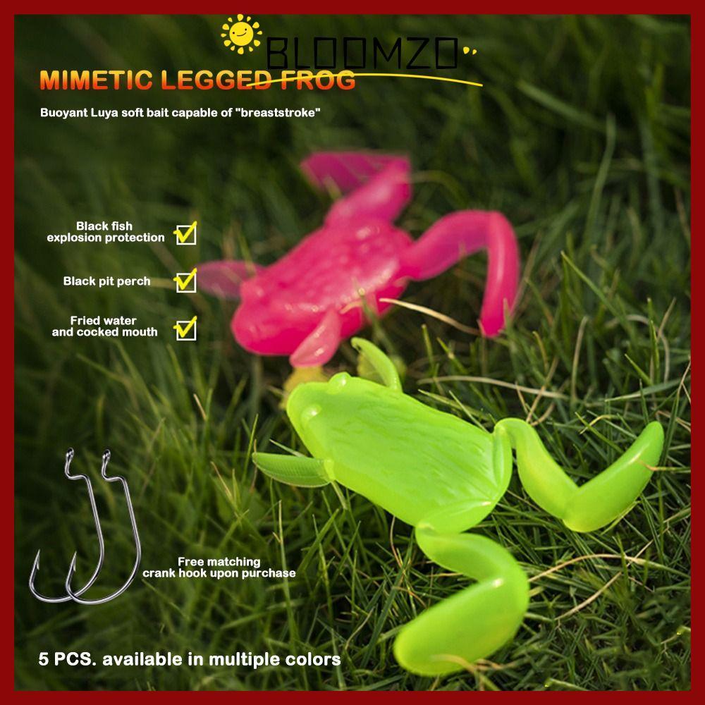 in stockBLOOMZO 5pcs Soft Frog Fishing Lures, TPE 5g 10g Mini Frog Bait, Lure Jigging พร้อม 5pcs Hook Fishing Gear Product
