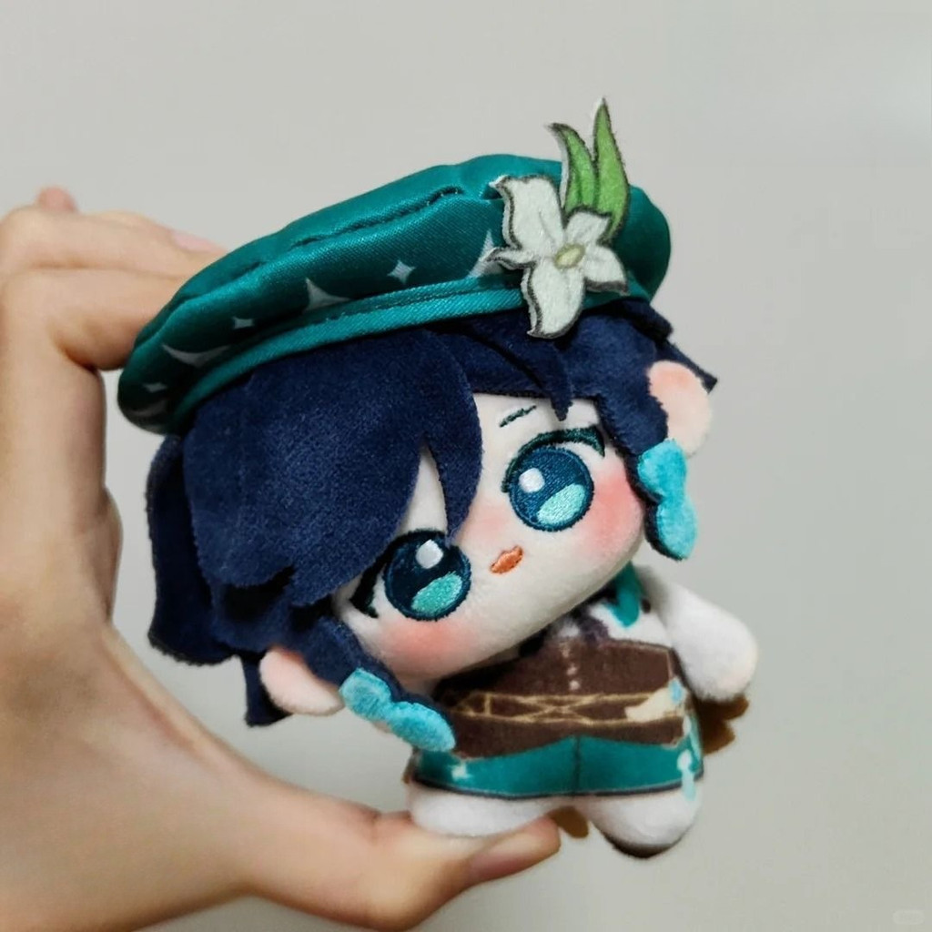 Genshin Impact Venti 10 ซม.น่ารักตุ๊กตาผ้าฝ้ายของเล่นของขวัญ