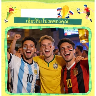 2026 สติกเกอร์รอยสักแก้มชั่วคราว ลายธงชาติและธงชาติไทยจากฟุตบอลโลก วอลเล่บอล บอลไทย บอลยูโร ยูโร euro football