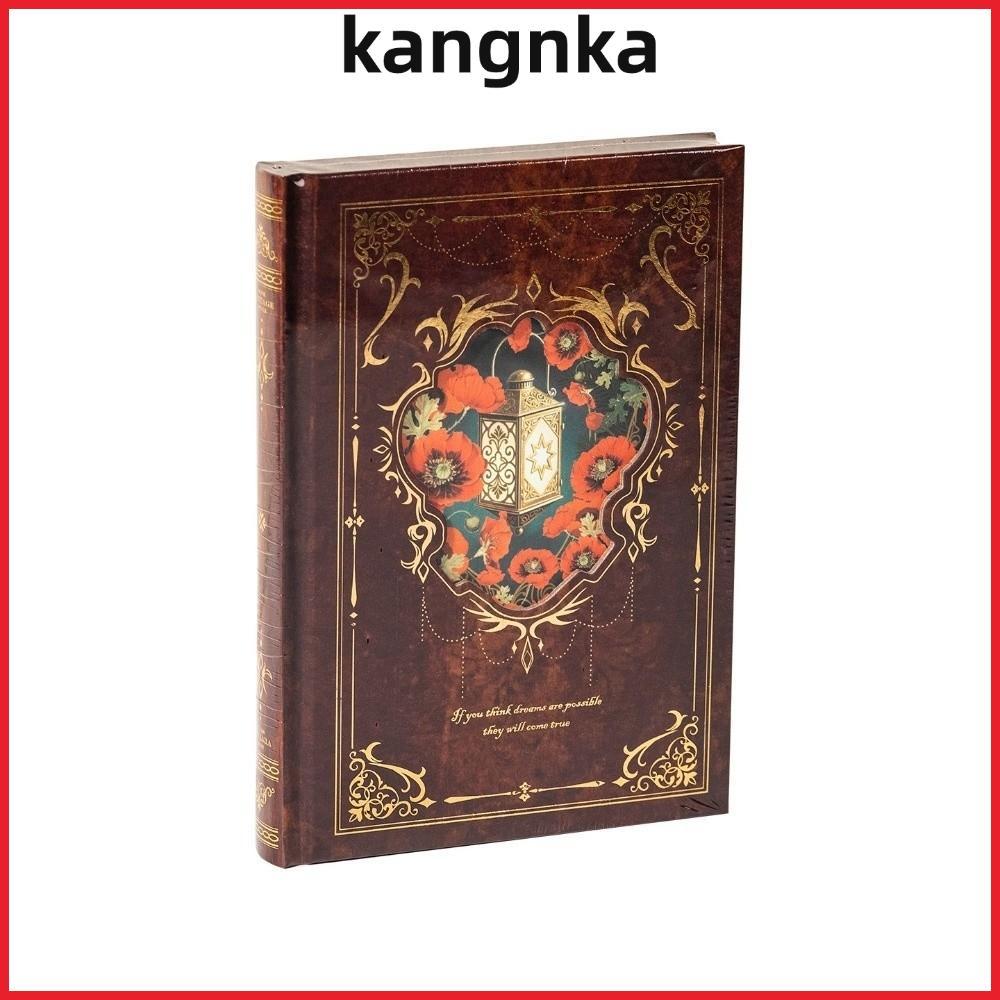 KANGNKA A6 สมุดบันทึกปกแข็ง, สมุดไดอารี่ DIY A6, Retro 192 แผ่น Century Hymn Series Journal Notebook Student Notepad