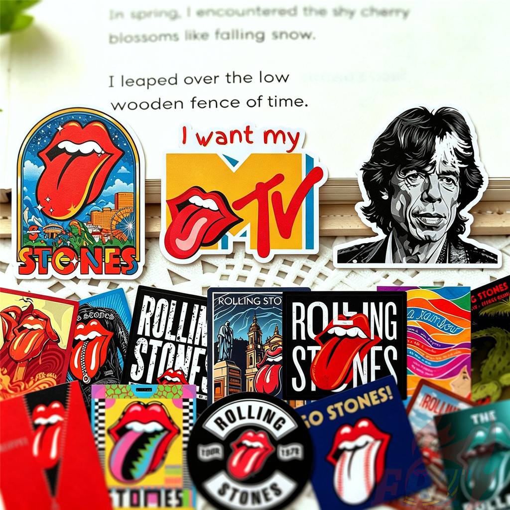 100ชิ้น/เซ็ต สติ๊กเกอร์ไดอารี่ขนาดเล็ก The Rolling Stones DIY สติ๊กเกอร์สติ๊กเกอร์ตกแต่งแฟชั่น