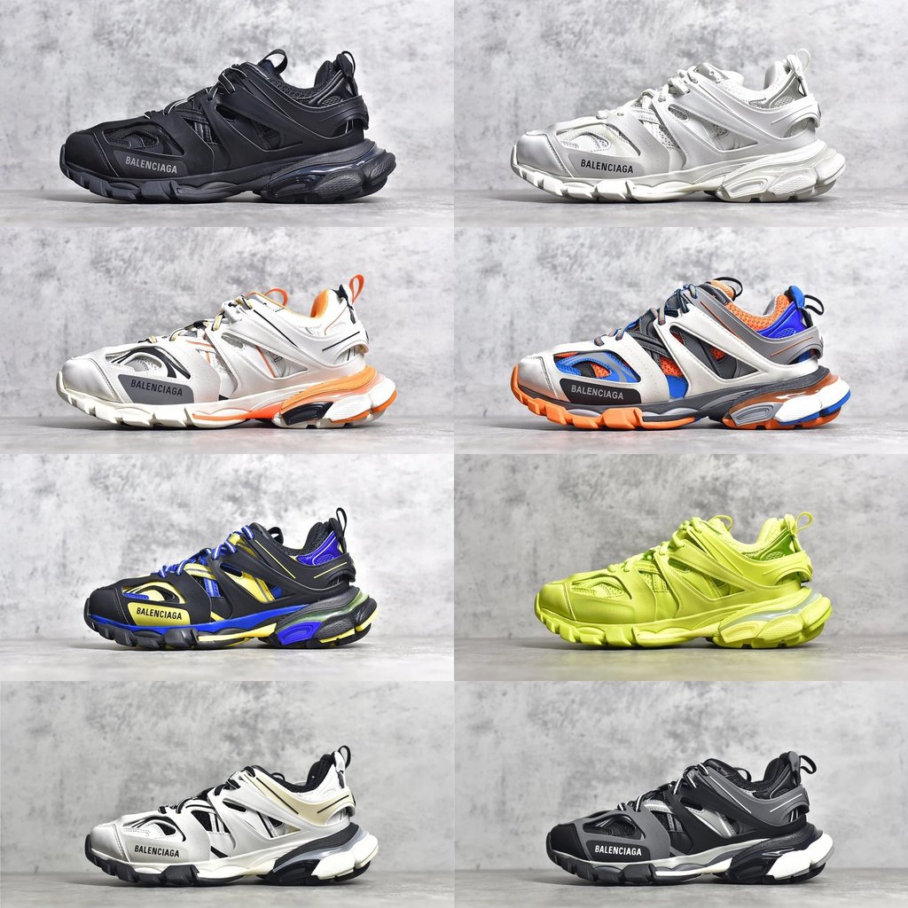 Balenciaga สไตล์ใหม่ Ins Influencer Daddy รองเท้า 3.0 Track Series Third Generation 3.0 Full Color O