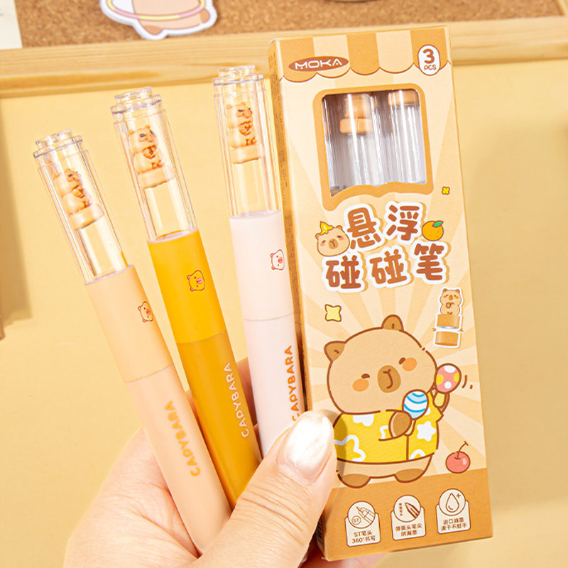 ปากกาเจลลายการ์ตูน Kapi แบบหมุนได้ พร้อมตุ๊กตาน่ารัก รูปที่ 3