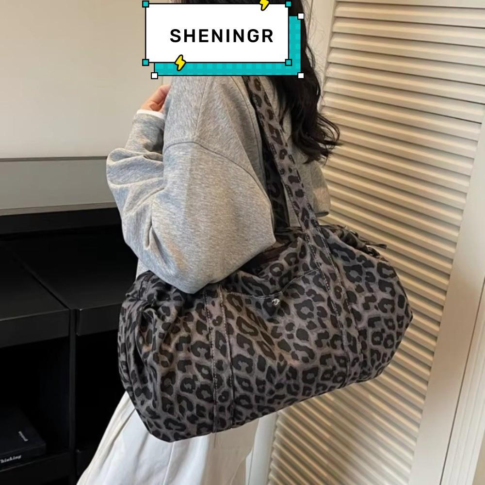 SHENING5R Tote Bag, Handle Leopard Print Shoulder Bag, Canvas Large Capacity Women Handbag