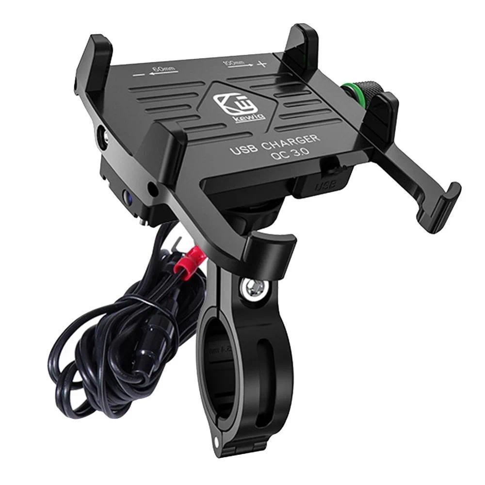 E Motorcycle Phone Holder With QC3.0 3A USB Fast Charger Motorcycle Cell Phone Stand Holder for iPho