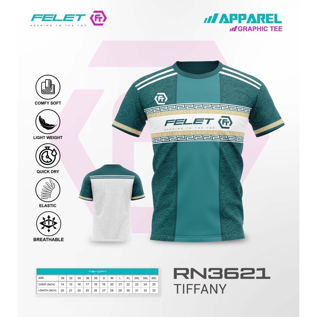 FELET RN JERSEY RN3621 เสื้อแบดมินตัน Badminton Baju by FELET