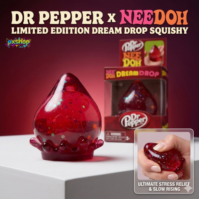 สกุชชี่แก้วน้ำอัดลม Dr Pepper Nice Cube นุ่มสโลว์ (Slow Rising) ของเล่นบีบคลายเครียดสัมผัสนุ่มมือ ดีไซน์สวยสมจริงสำหรับนักสะสม ของขวัญสุดเก๋ไม่ซ้ำใคร