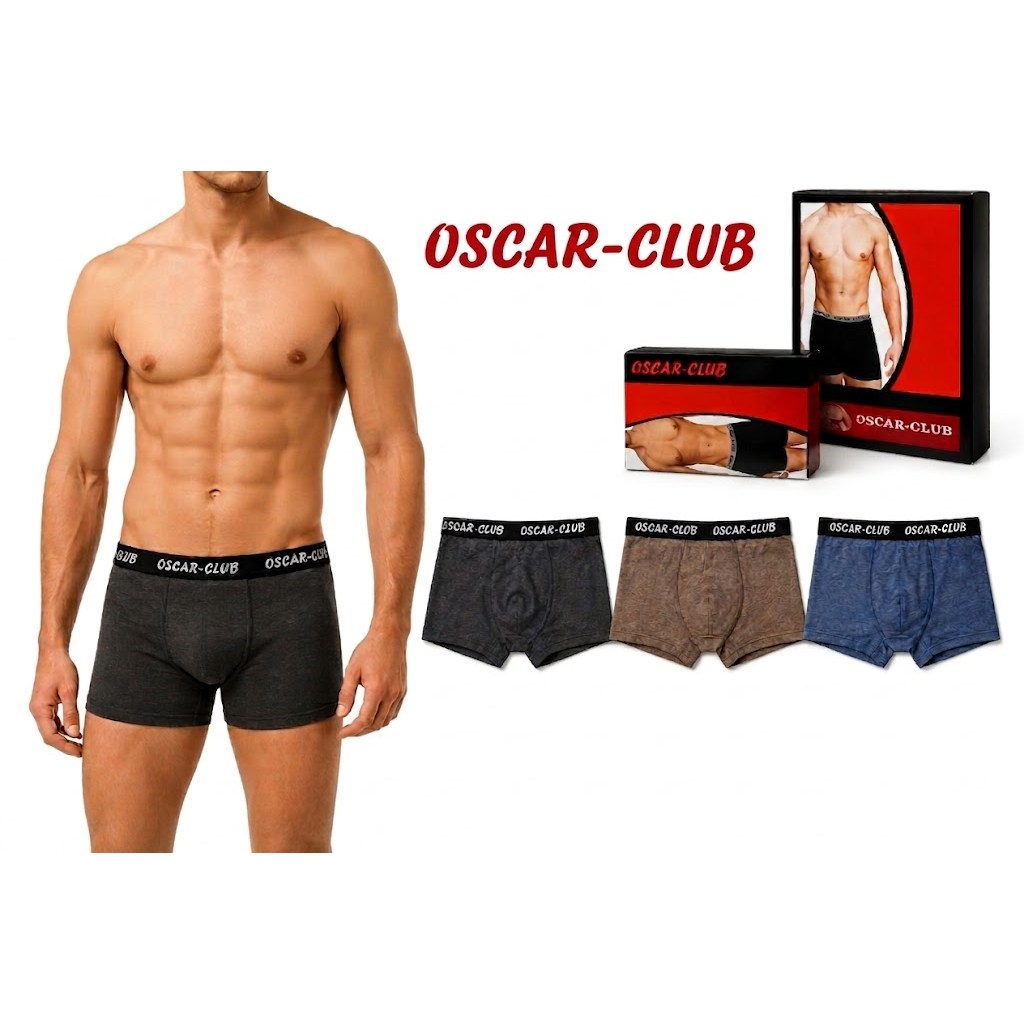 KATUN ชุดชั้นในผ้าฝ้ายผู้ชาย Anti-Hot ดูดซับเหงื่อ LDSHOP OSCAR CLUB 06 CONTENTTS 3 ชิ้น 1 กล่องสีสุ