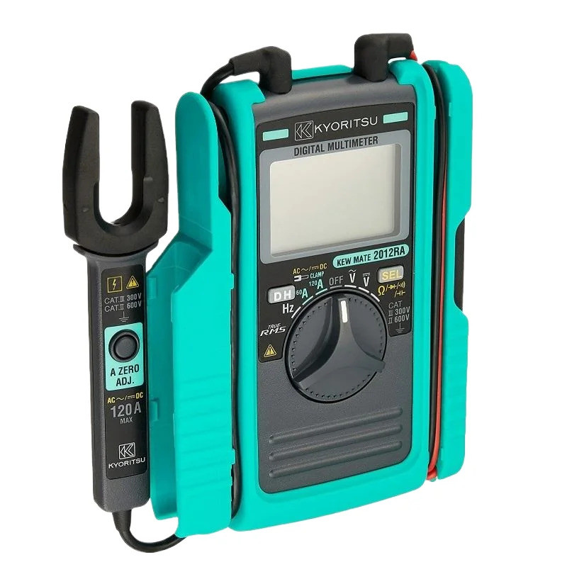 มัลติมิเตอร์แบบดิจิตอล Kyoritsu Kew Mate 2012ra ของแท้พร้อมเซ็นเซอร์แคลมป์ AC/DC เปิด 120A