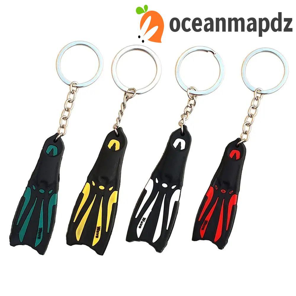 OCEANMAPDZ Flippers พวงกุญแจ, จี้ท่อง Sailing ดําน้ํา Fin Key Chain, กระเป๋าอุปกรณ์เสริม Mini เครื่อ