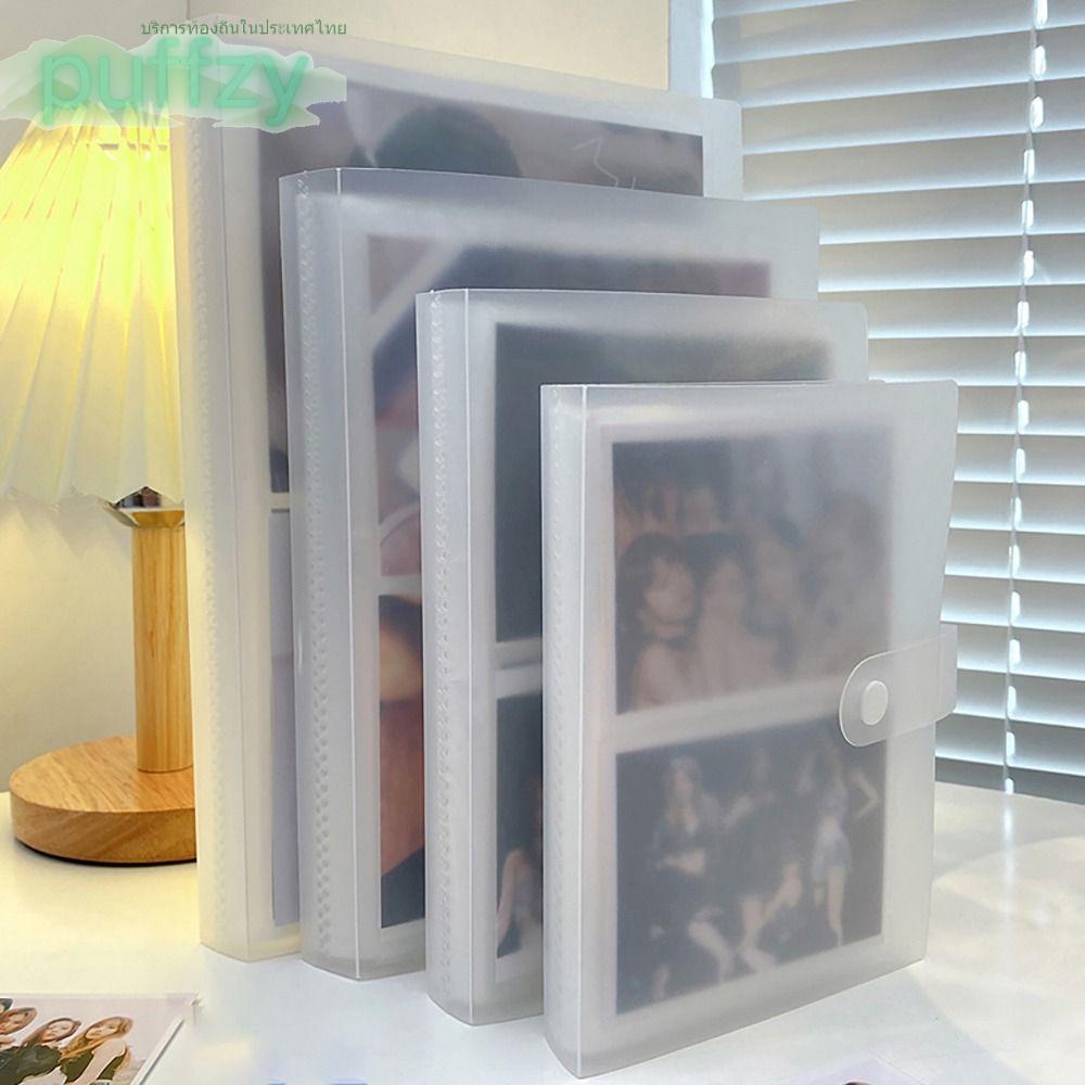 PUFFZY อัลบั้มรูป 1 ชิ้น, ที่ใส่การ์ดรูปภาพหนังสือ PVC, 3/4/5/6/7 นิ้วโปร่งใส 80/160 สล็อต Photocard Holder Idol Star