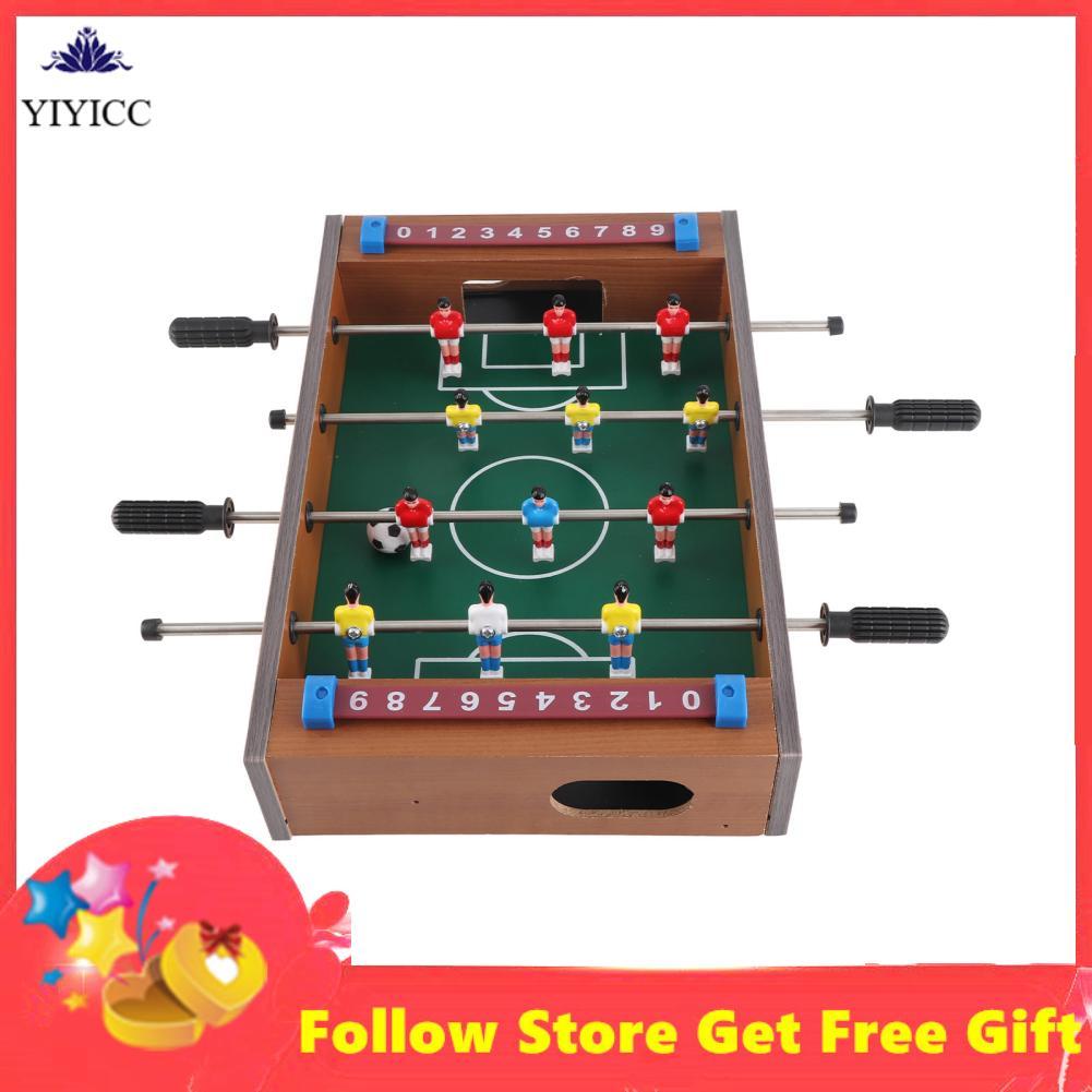 Yiyicc Yiyicc Denash โต๊ะฟุตบอลสำหรับเกมฟุตบอลในบ้านชุด 2 ลูกแบบพกพา Mini Interactive 4 แถวฟุตบอลผู้