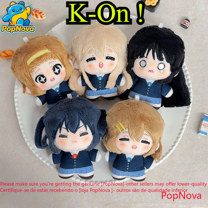 K-ON น่ารัก 10 ซม.!Nakano Azusa พวงกุญแจตุ๊กตาแบบพกพามินิ Akiyama Mio Hirasawa Yui ตุ๊กตาของเล่นการ์ตูนจี้สําหรับกระเป๋าเป้สะพายหลังตกแต่งของขวัญวันเกิดสําหรับแฟนอะนิเมะ