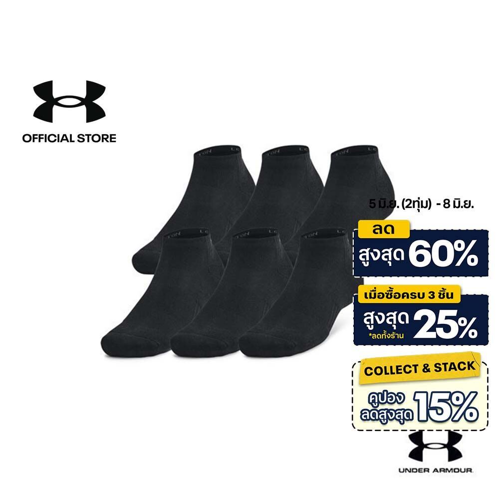 Under Armour Unisex UA Training Cotton 6-Pack Low Cut Socks