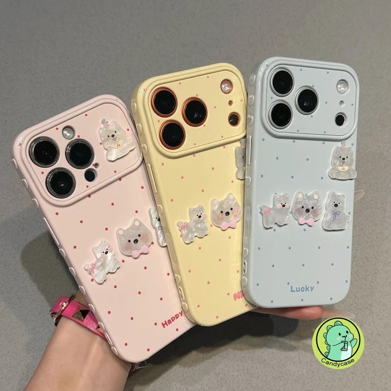 Lateral Love Heart เคสโทรศัพท์สําหรับ OPPO A80 A79 A55 A55S A54 A53 A53S A33 A32 A16 A16S A11S 5G 4G หรูหราน่ารักการ์ตูน 3D West Highland สุนัขกันกระแทกปลอกนุ่ม