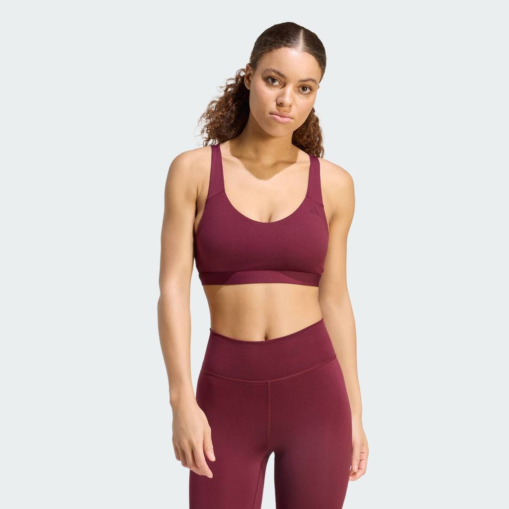 adidas Gym & Training & Yoga All Me Essentials Medium Support Bra Women Burgundy KS6021