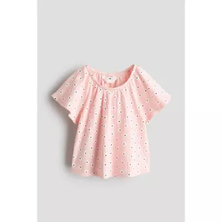 H&M(เอชแอนด์เอ็ม) เสื้อทอผ้าครีปลายพิมพ์ลาย เด็กหญิง 1341333_1