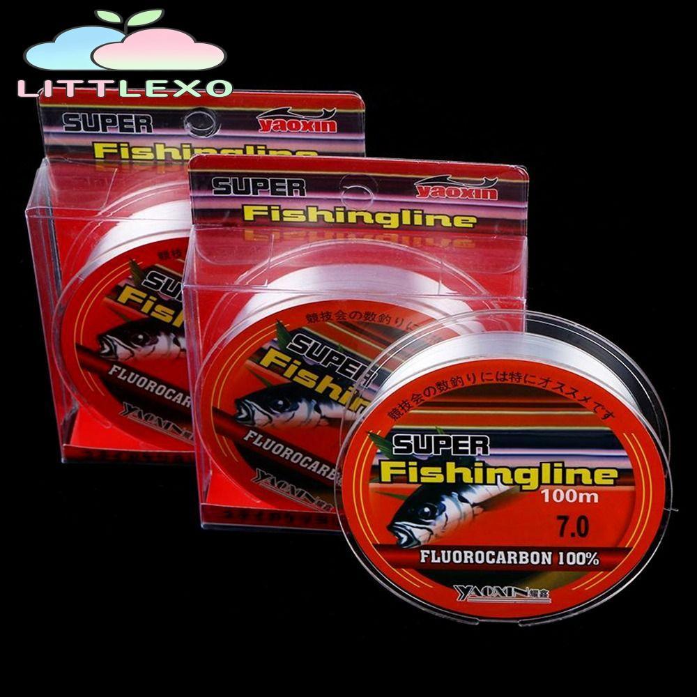 LITTLEX 100m 100% Fluorocarbon สายตกปลาคุณภาพสูง Strong เชือกสาย Angling Monofilament