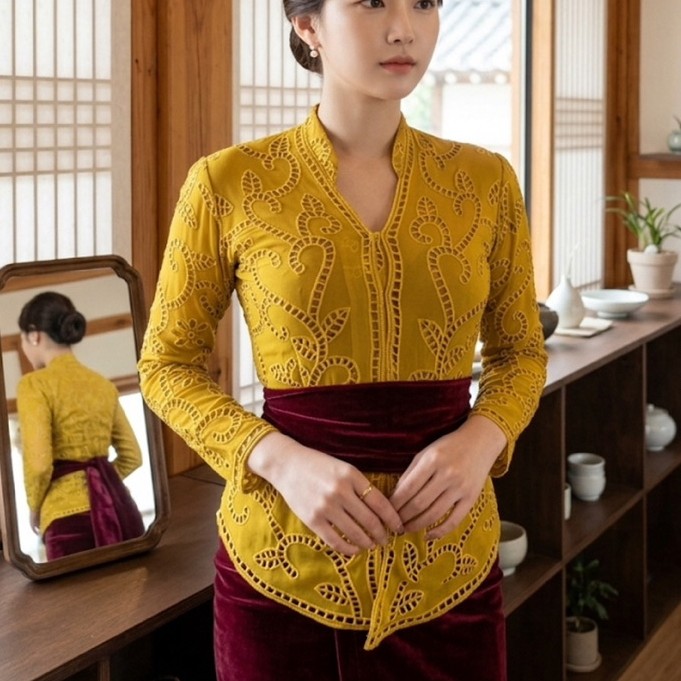 ชุดคอปกเซี่ยงไฮ้ Kebaya ไซส์ S-4XL
