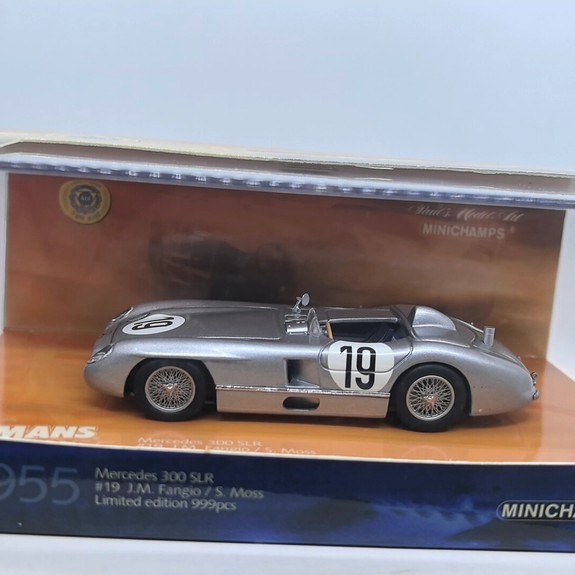 [คลังสินค้าพร้อม 1] 1955 Mercedes-Benz 300SLR รถโลหะผสมรุ่น 1/43, Out-of-Print Limited Edition Merce
