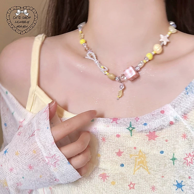 สร้อยคอผู้หญิง สไตล์เกาหลี น่ารัก ทันสมัย ไม่เหมือนใคร ไข่มุก ใช้ได้หลากหลาย เหมาะกับทุกสีผิว ฤดูร้อน