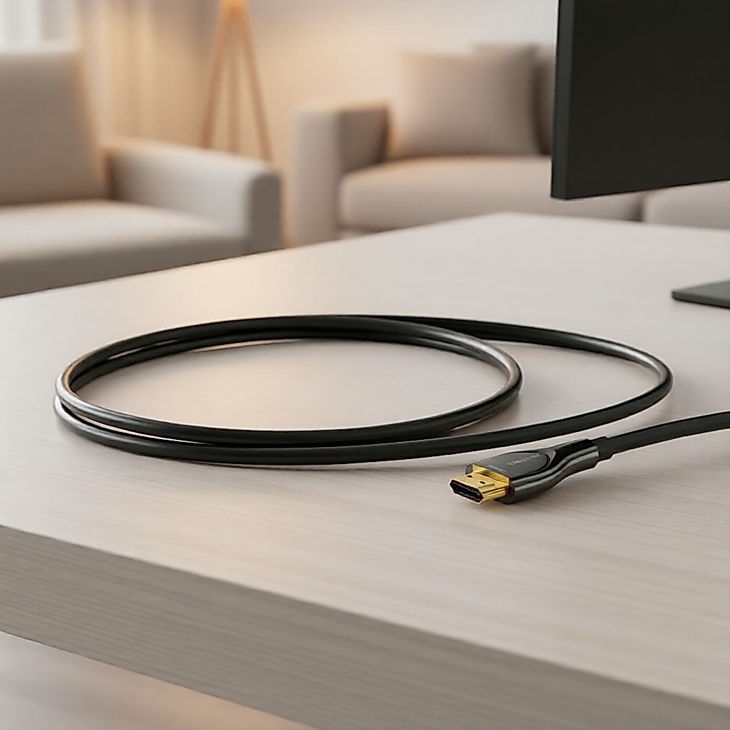 สาย HDMI ไฟเบอร์ Vention 4K 60Hz ยาว 10–100 เมตร, Ultra HD, บาง สําหรับต่อโน้ตบุ๊ก/ทีวี/จอมอนิเตอร์/